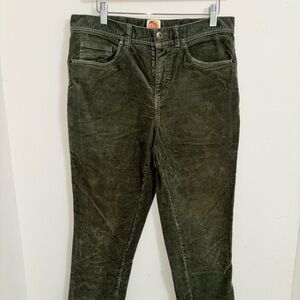 C&C California men hunter green Corduroy Pants Jeans 32x30 zip fly cotton blend
